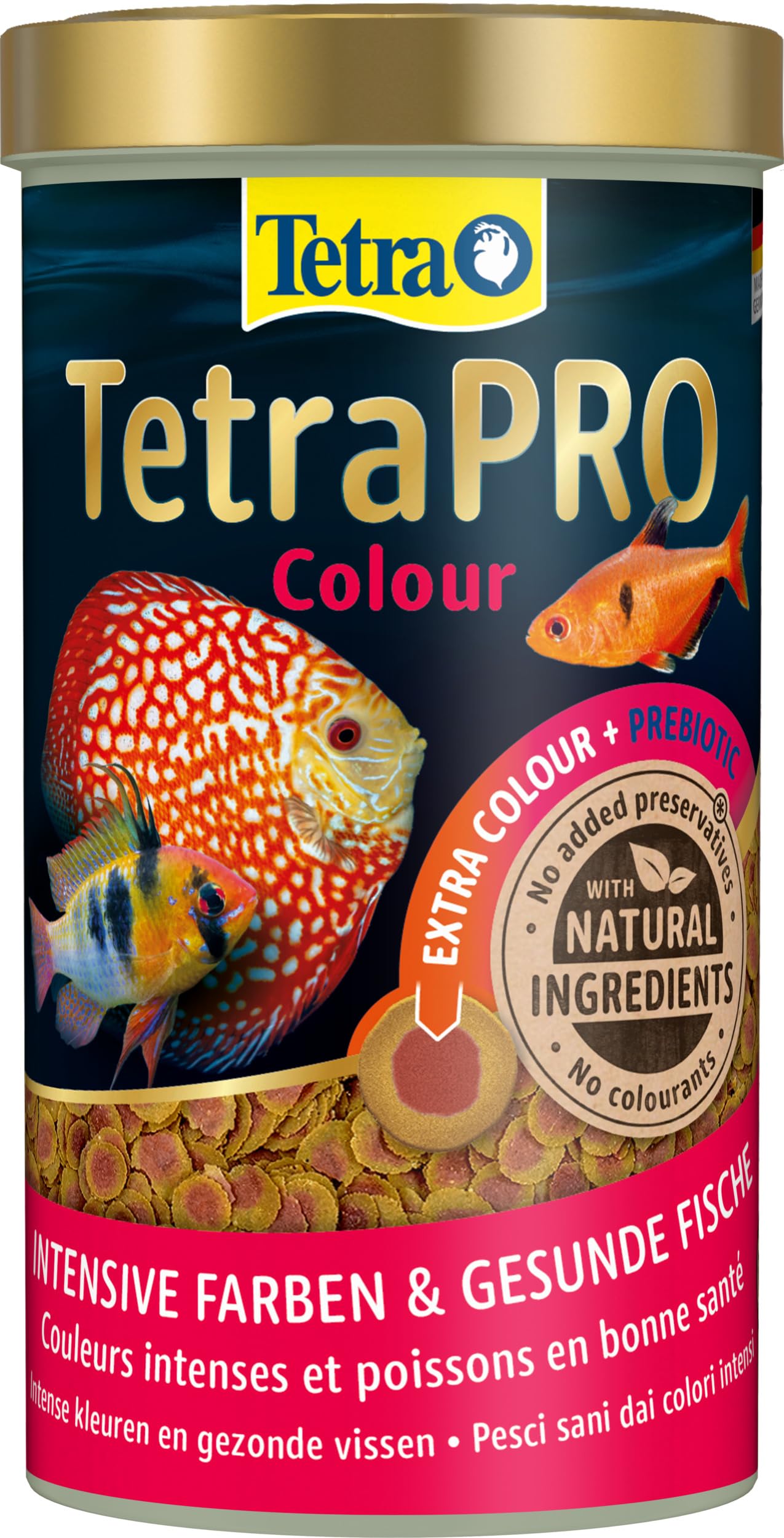 Tetra Pro Colour Multi-Crisps - Premium Fischfutter mit Farbkonzentrat für schöne, farbenprächtige Fische, 500 ml Dose