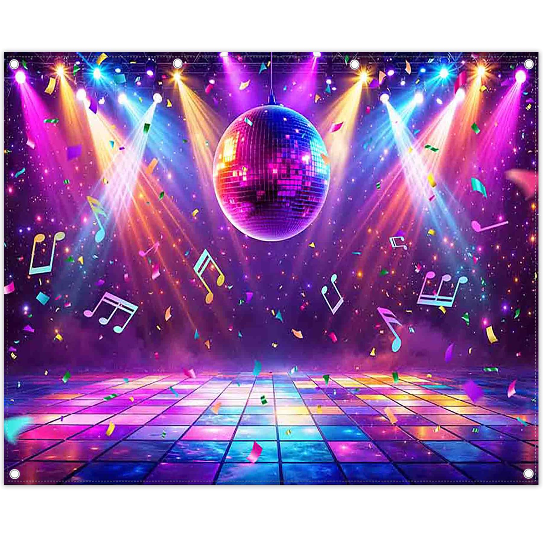 Luminora 3x2,4 m Hintergrund Discokugel Club Bühne 70-90er Musik Tanz