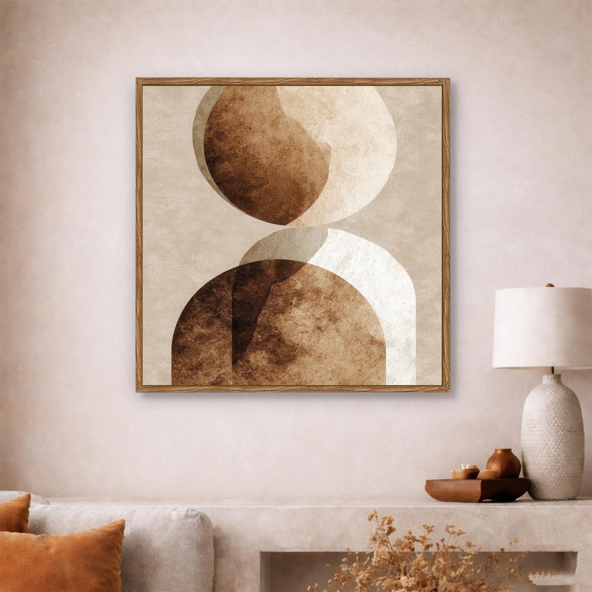 Abstract Boho Framed Painting - Wall Art Decor -2