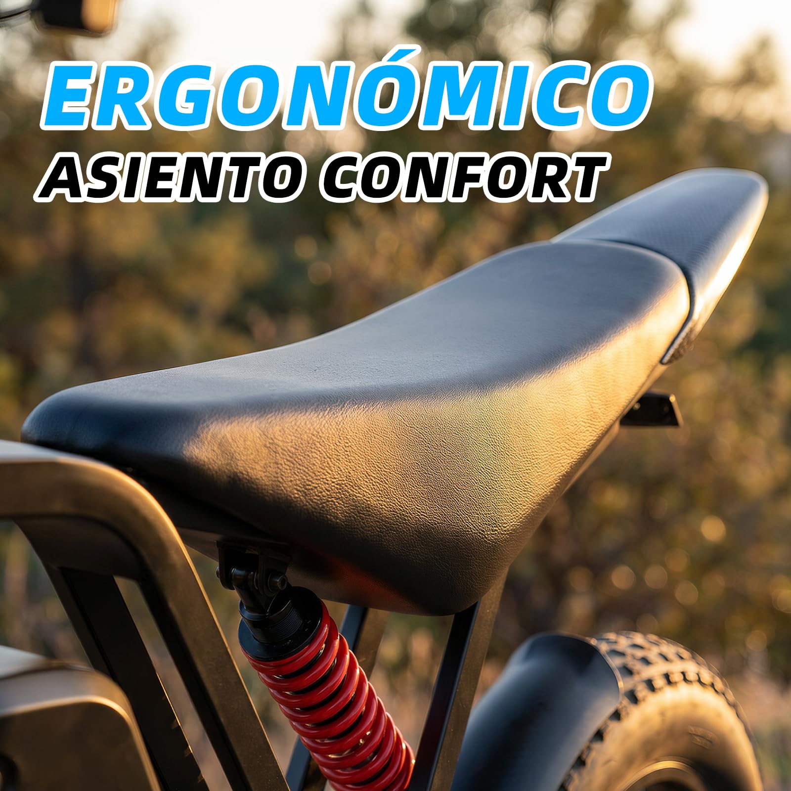 R700 Bicicletta Elettrica da Trekking per Donna Uomo, 20 x 4" Grassi Pneumatici Ebike Con 52V 25Ah Batteria Rimovibile, Motore da 250 W, 80KM Autonomia, con Cambio a 7 Marce, per Adulti