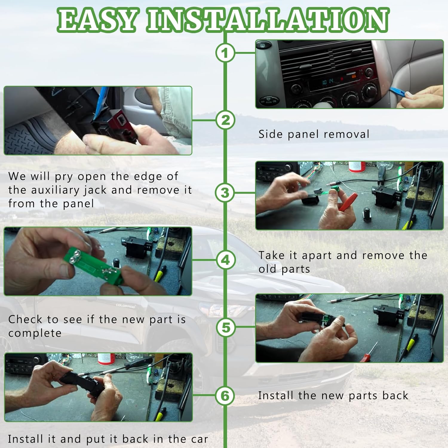Aux Adapter Circuit Board Fit for Toyota Sienna Minivan 2004-2010 Stereo Auxiliary Part Number M3J489018, 86190-AE010 Car Audio Video Input Adapters Accessories