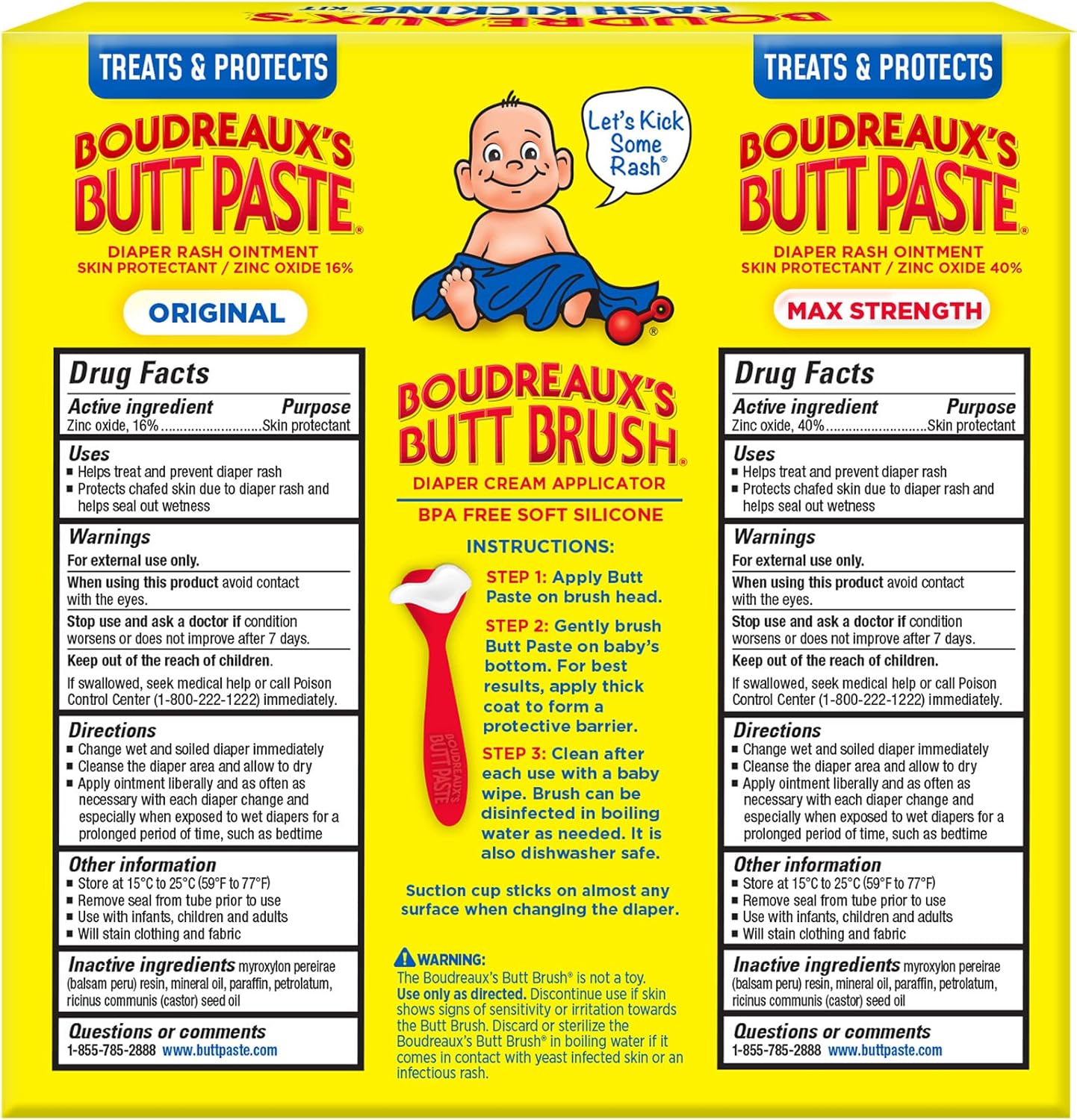 Boudreaux's Complete Rash Kicking Kit, Diaper Rash Ointment & Applicator : Baby