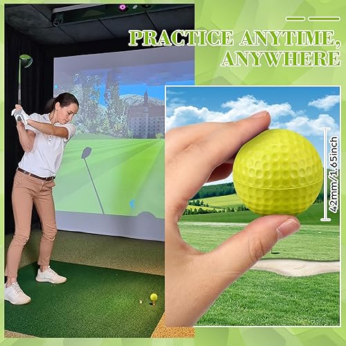 Miniatura 46 de 30 bolas de espuma para práctica de golf, bolas de espuma suave para práctica de golf, sensación realista y entrenamiento deportivo de vuelo