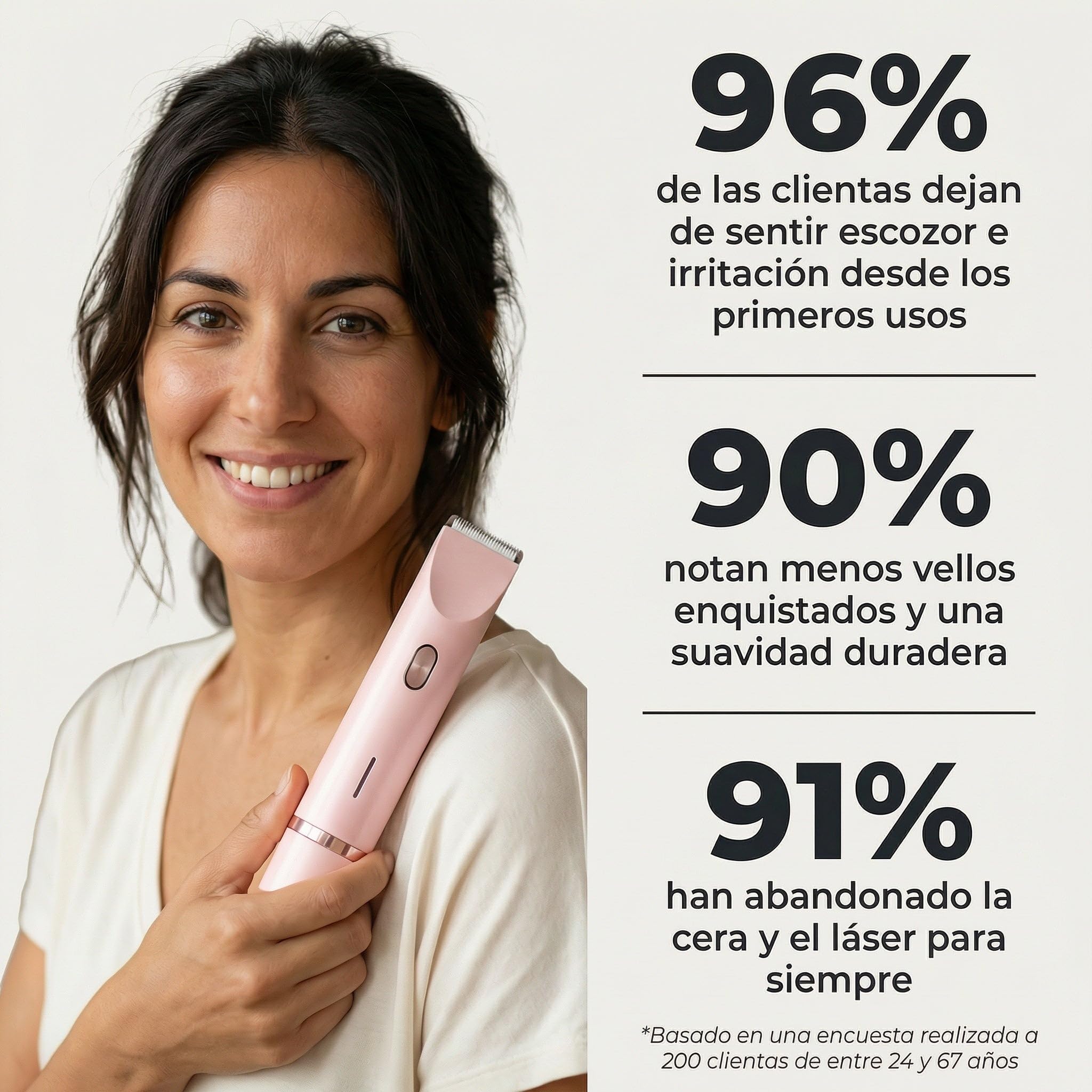 razerly maquinilla mujer, Afeitadora Corporal Mujer 2 en 1 con Recortadora Bikini Waterproof USB-C, Maquinilla Electrica Femenina para Zona Intima Axilas Piernas y Piel Sensible