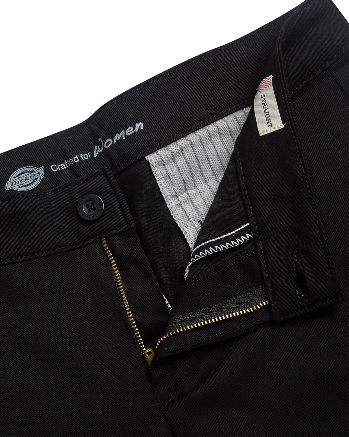 Dickies Women's Straight Flex Twill Pant Pants, Rinsed Black, 14 - Image 4