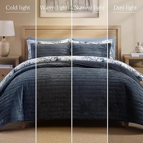 Miniatura 23 de WRENSONGE - Juego de edredón blanco tamaño queen de 3 piezas, colcha ligera para todas las estaciones del verano, juego de ropa de cama suave con 2