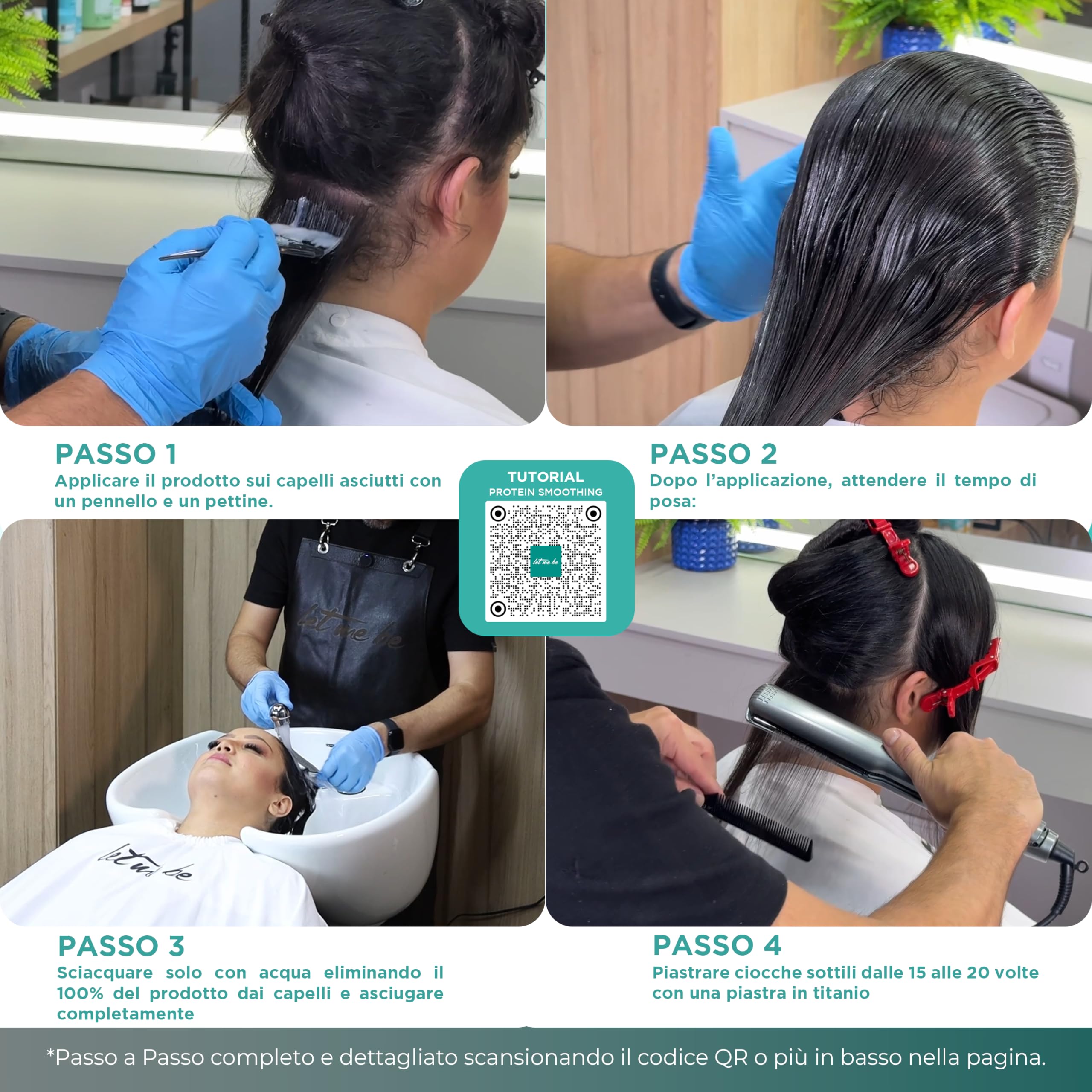 Let Me Be - Protein Smoothing | Keratina Lisciante per Capelli | Stiratura Brasiliana Organica in Un Solo Passaggio, Senza Formaldeide | Trattamento Lisciante alla Cheratina Fino a 6 Mesi - 500ml