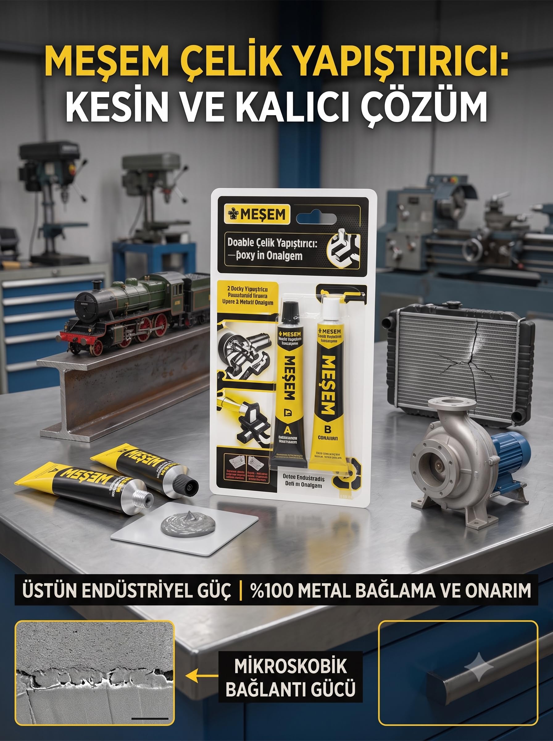 Meşem Çelik Yapıştırıcı 2’li Karışım 20 GR