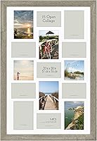 Vista 77 de MCS - Marco para póster con estilo de museo, veta de madera blanca, para colgar vertical y horizontal en la pared, marco grande para fotos, pósters