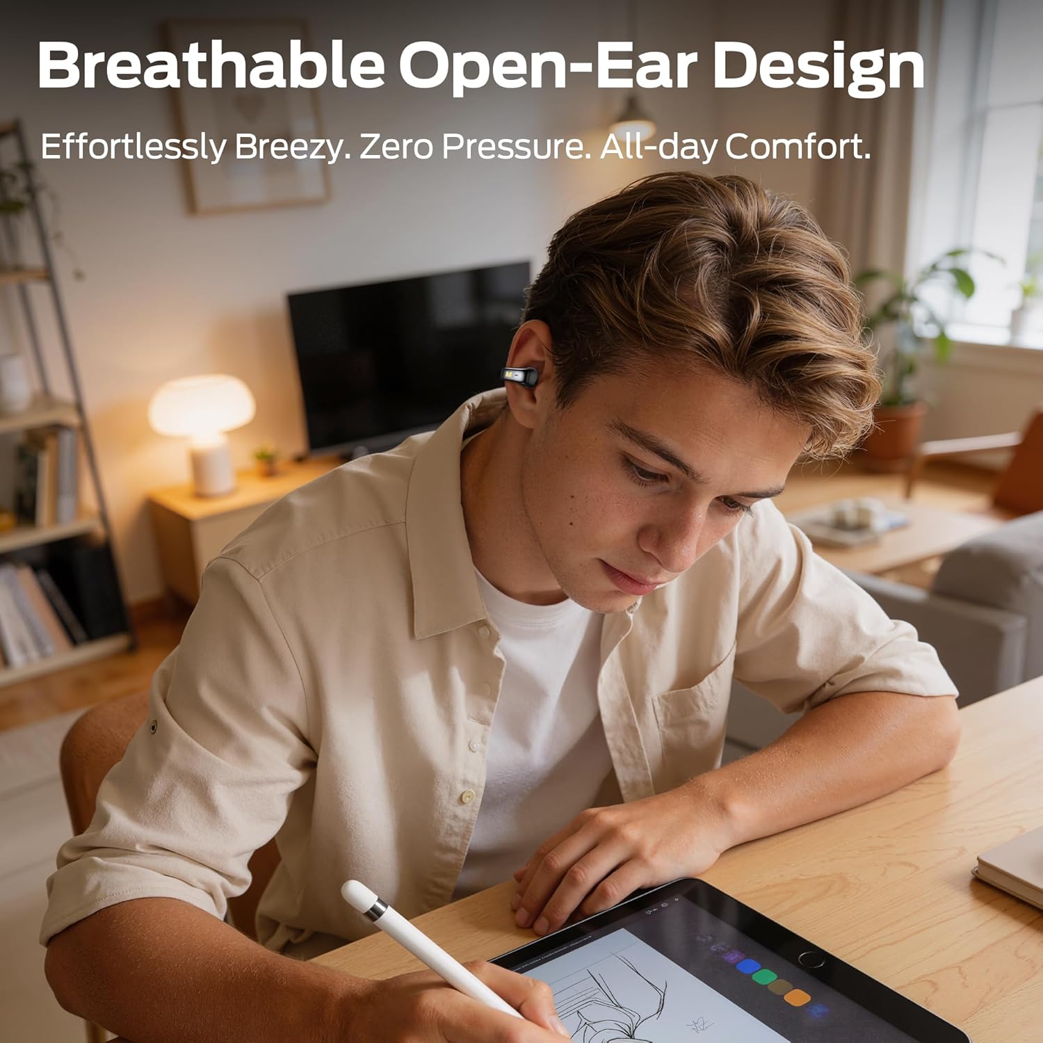 Monster Airclip AC210 Open Ear Headphones, Clip-On Earbuds, Lightweight Comfort, Secure Fit, Crystal-Clear Call, IPX6, 36H Playtime, Bluetooth 6.0 Wireless Earbuds for Running/Cycling/Gym (Black) - Image 7