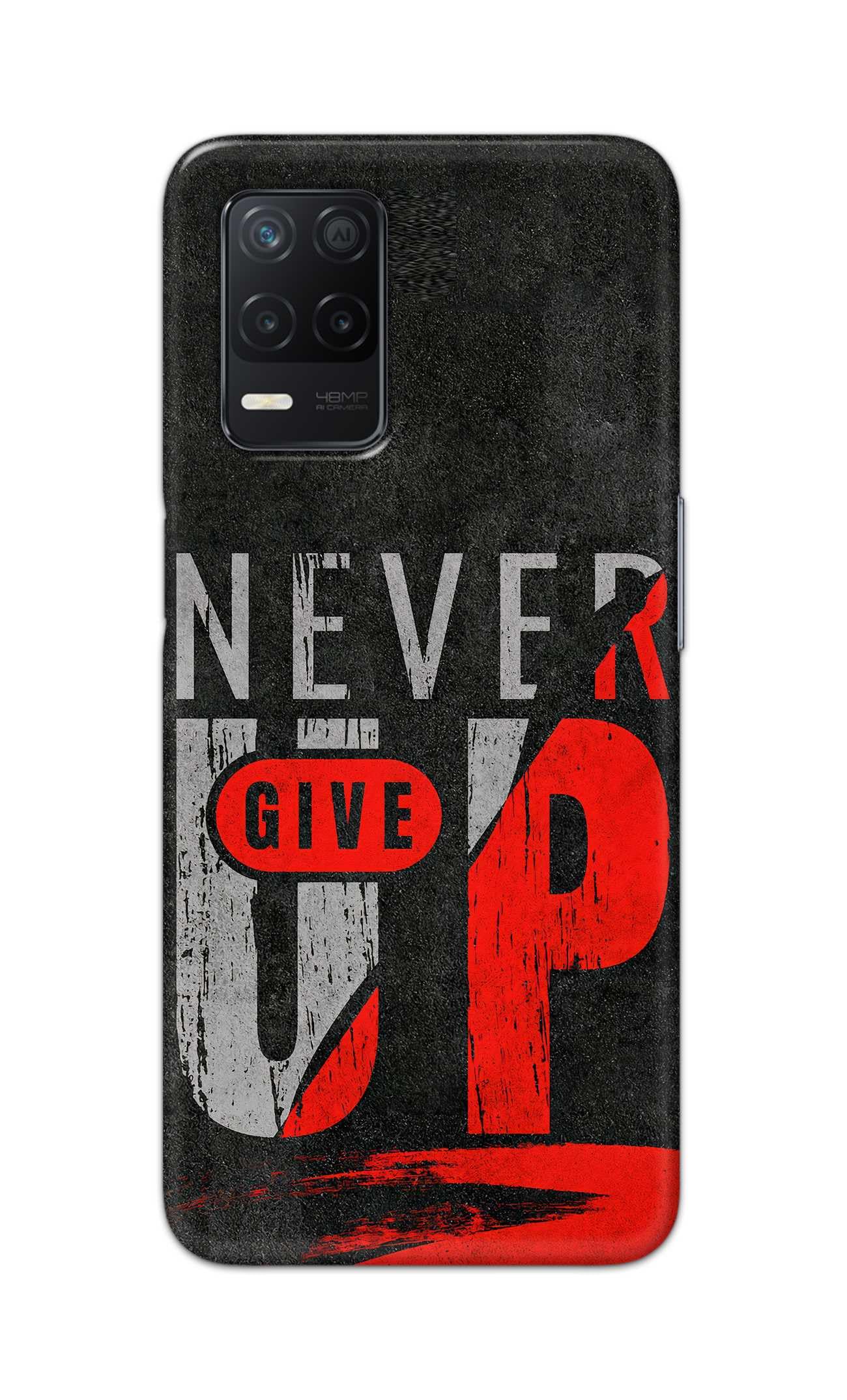 PRINTFIDAA® Printed Hard Back Cover Case for Realme Narzo 30 5G Back Cover (Never Give Up) -2601