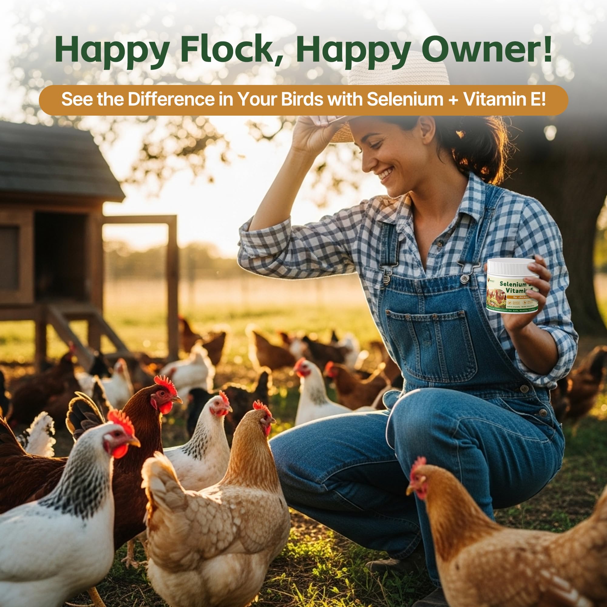 Selenium and Vitamin E Powder for Chickens – Boost Immunity, Muscle Support & Reproductive Health, Selenium for Chickens to Prevent Wry Neck & Improve Egg Production, Chicken Vitamins for All Poultry — Amazon image 7