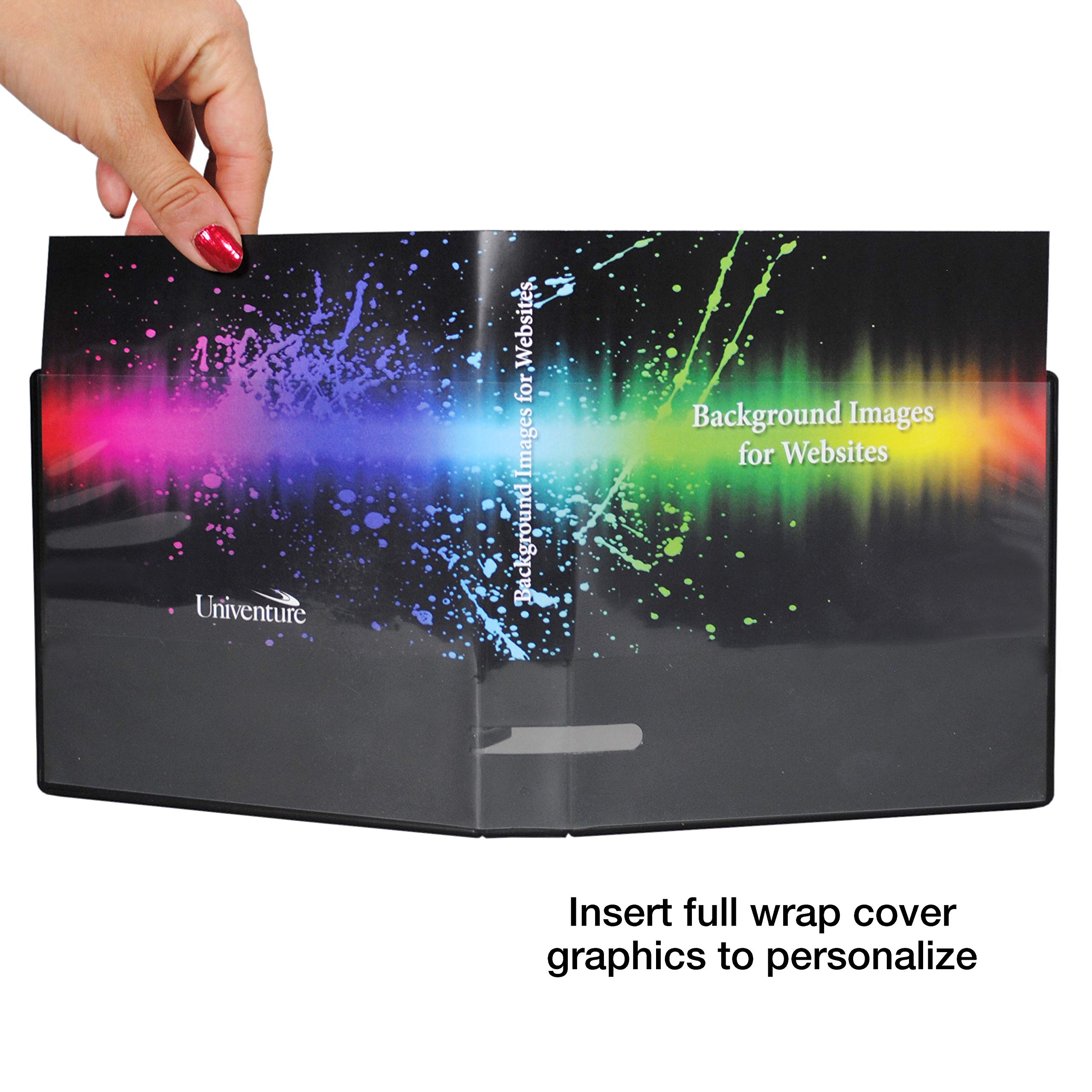 Unikeep disco 10 CD/DVD in pelle con pagine (16,2 x 13,8 x 2,9 cm) – Custodia di 20 (nero)