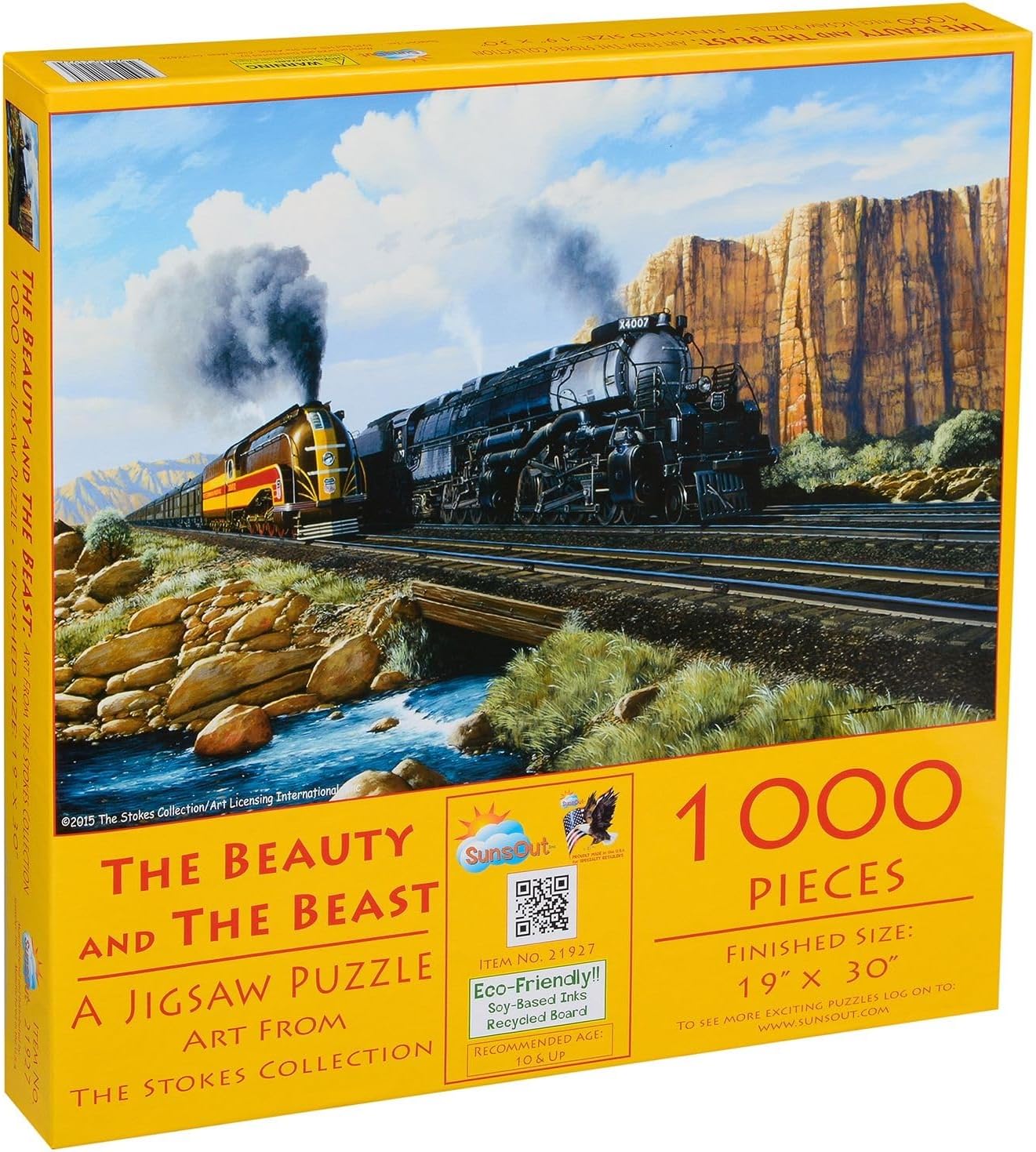 SUNSOUT INC - Beauty and the Beast - 1000 pc Jigsaw Puzzle by Artist: The Stokes Collection - Finished Size 19" x 30" - MPN# 21927