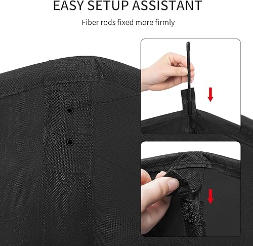 Miniatura 5 de Chrislley Cesta de lavandería delgada de 65 litros con tapa, cesta de lavandería estrecha con ruedas plegable mejorada, cesta de ropa sucia portátil