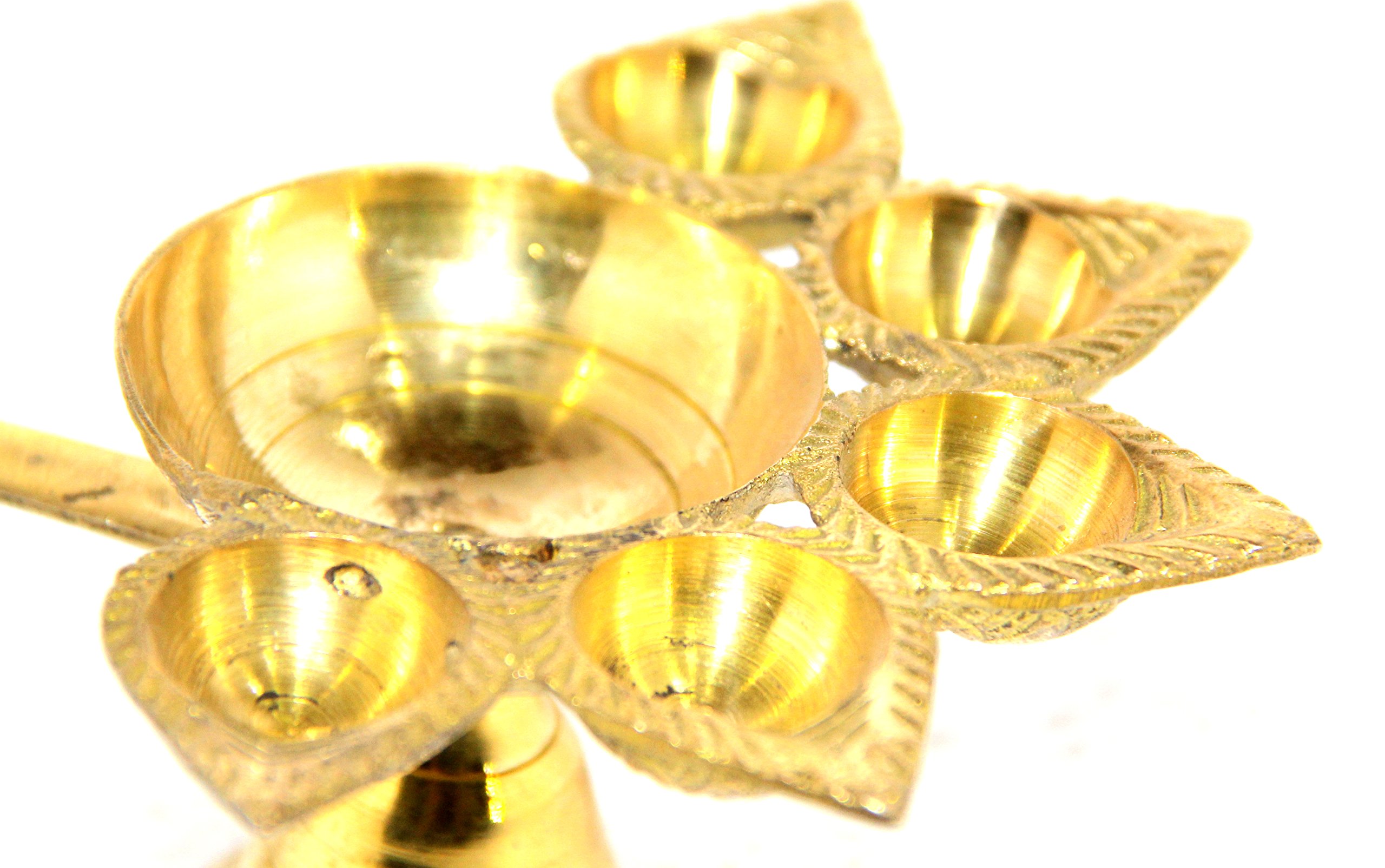 M'VIR Brass Aarti Deepam Panch Diya Hindu Puja Accessories Buy Online in Bahamas at desertcart
