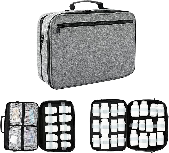 Pill Bottle Organizer, Travel Medicine Bag Extra Large