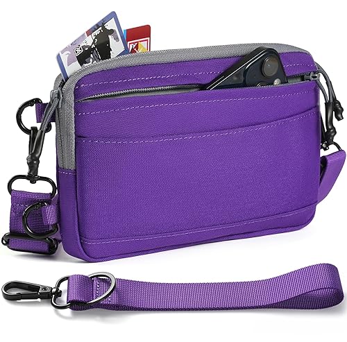 Wristlet Wallets for Women, RFID Small Crossbody Bag with Tracker