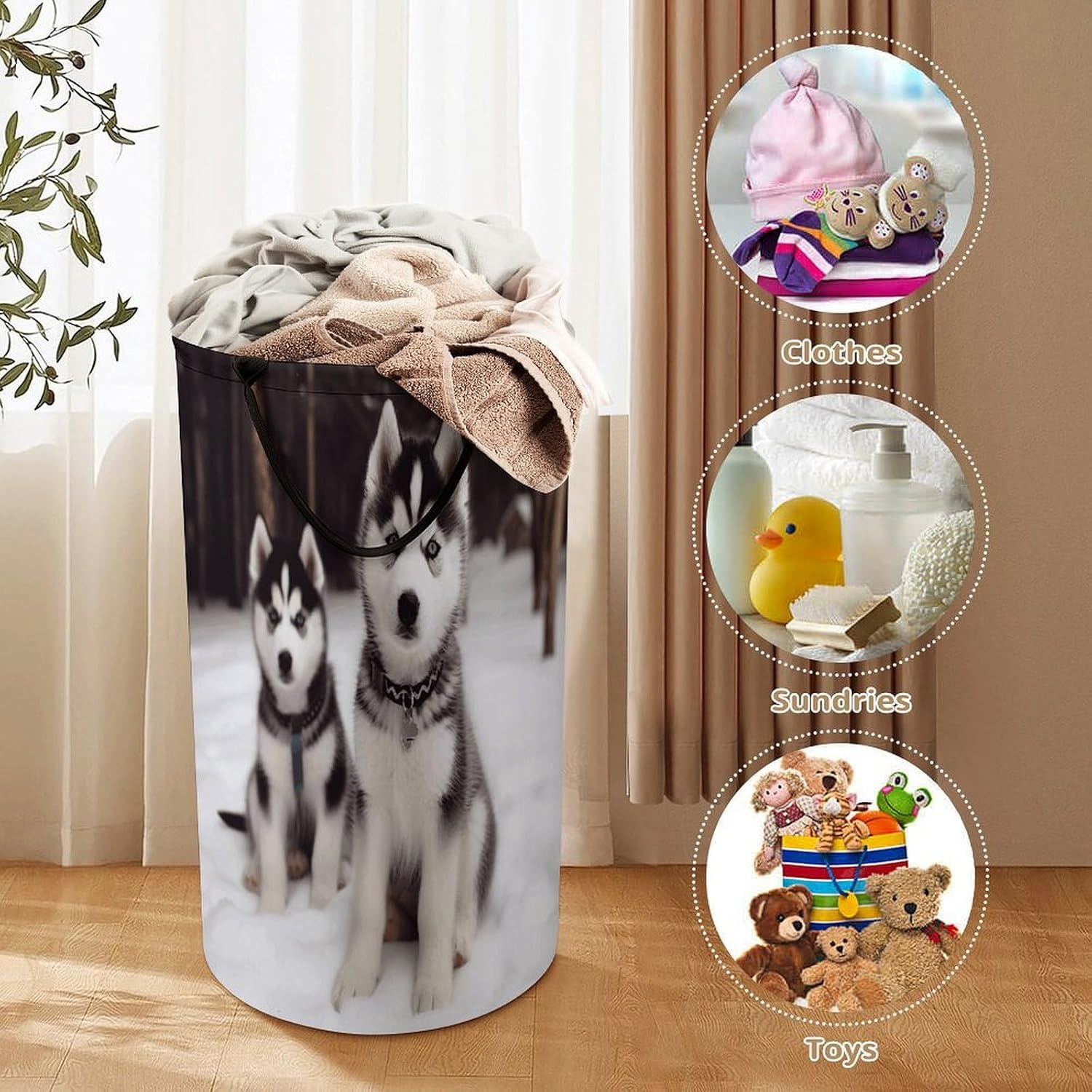 Dirty Clothes Basket Extra Large 110l Open Top Laundry Hamper With Portable Carry Handles, Foldable Waterproof Clothes Basket Spacious Laundry Bag For Bedroom Bathroom Laundry Room Dorm