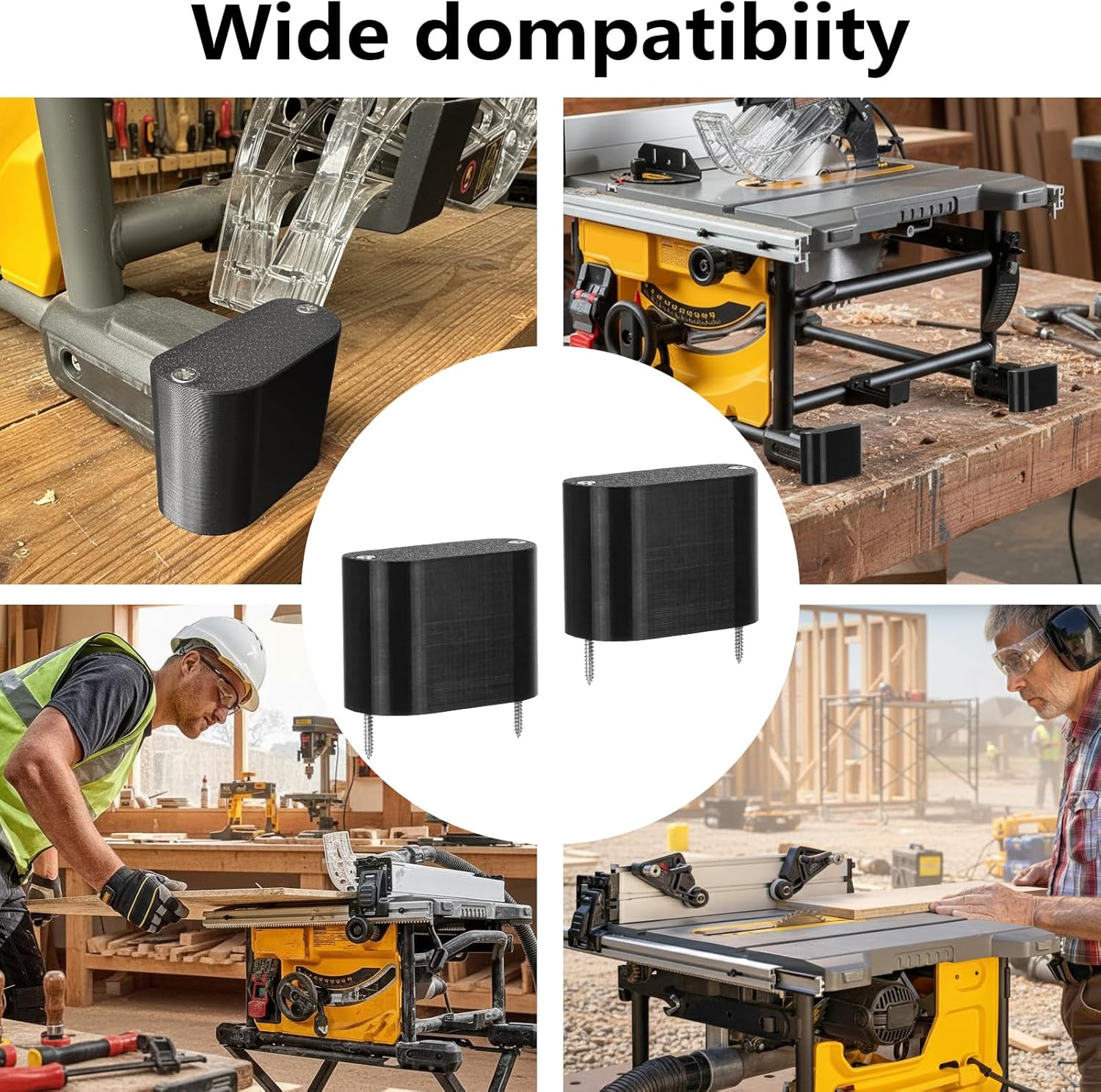 2Pcs Table Saw Mounting Brackets Fit for DeWalt DWE7485 / DCS7485/ DWE7491, Enhanced Stability & Easy Installation Saw Upgrade Kit