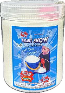 Sodium Polymer Instant Snow Powder 1 Pound jar