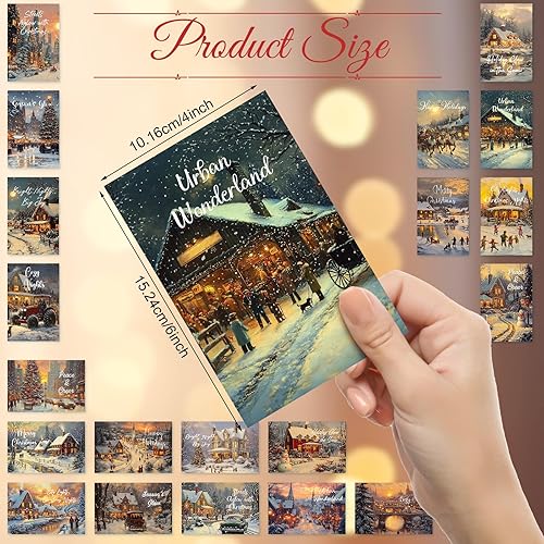 Miniatura 22 de Nuanchu 80 tarjetas postales de Navidad vintage de 4 x 6 pulgadas, tarjetas de felicitación de Papá Noel, tarjetas de Navidad retro, reimpresión