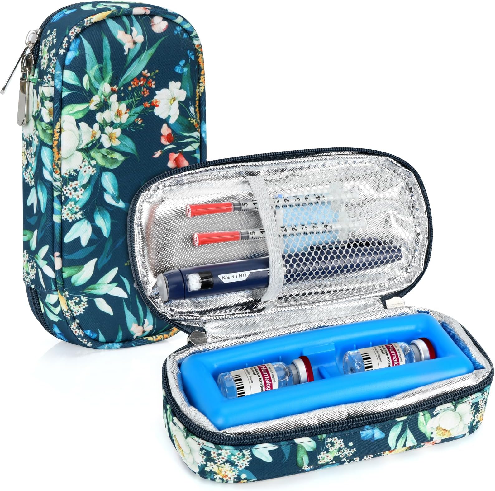 YOUSHARES Peptide Vials Cooler Travel Case - TSA Approved Diabetic Insulin Vial Cooling Bag with Protective Ice Brick, Refrigerated Diabetes Supplies Organizer, GLP-1 Medication Storage