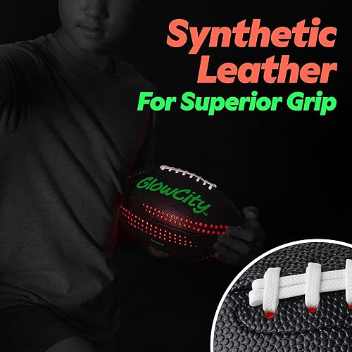 Miniatura 4 de GlowCity Glow in The Dark Football - Size 36 Light Up Ball Gifts for Kids, Teens & Adults - Bright Football for Night Outdoor Games - Sports