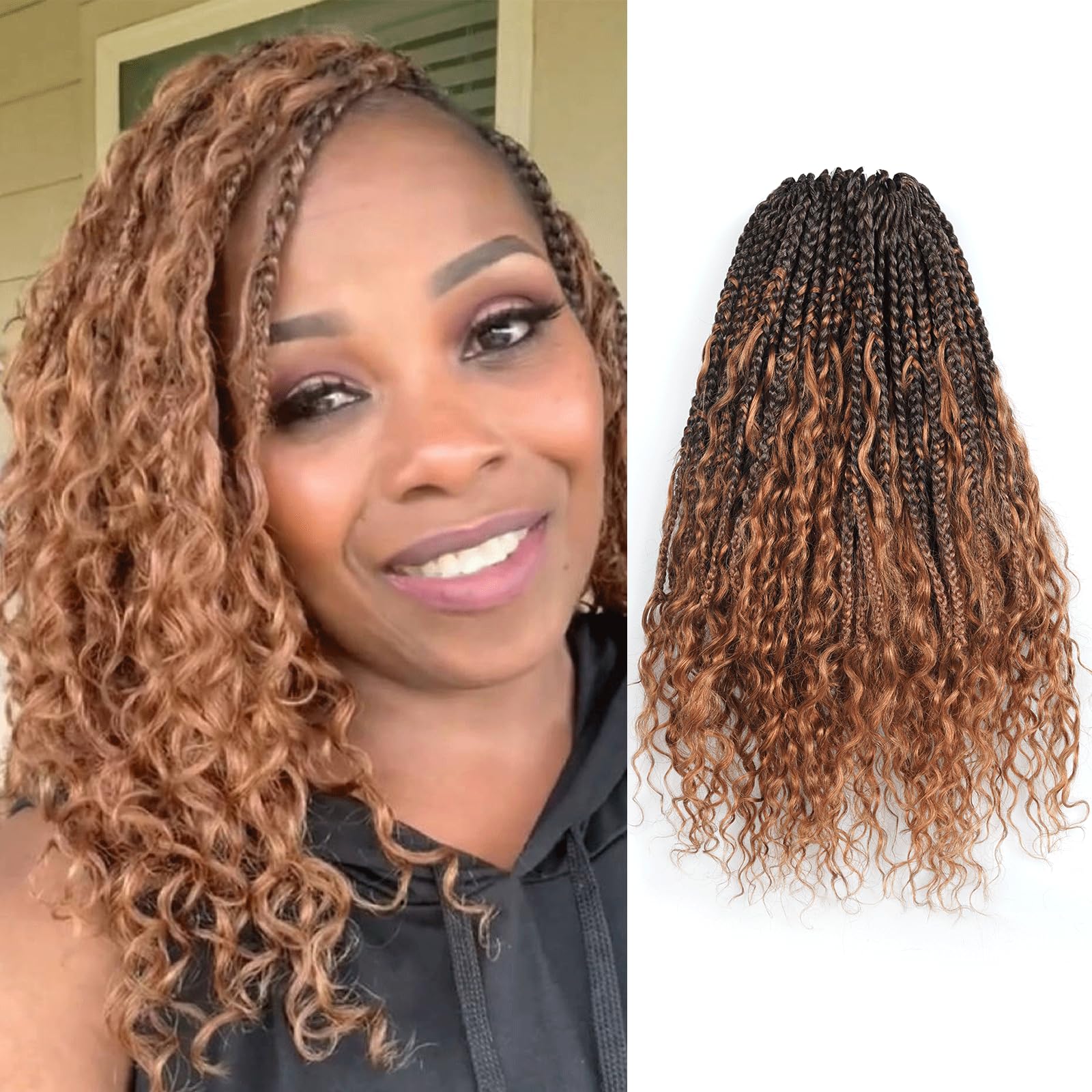 Amazon.com : Toyotress Boho Crochet Braids Human Hair - 12 Inch 8