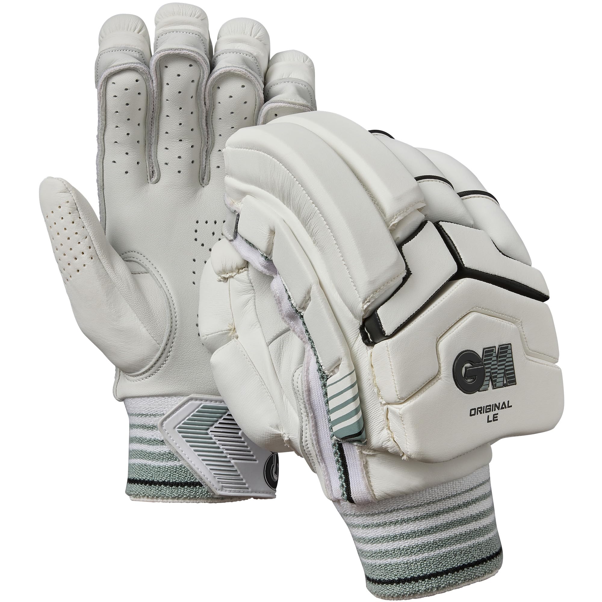 Gunn & Moore GM | 808 Cricket Batting Gloves | Calf Leather Palm | Double-Sided Sweatband | Sleek Back of Hand Shape | Adult Right Hand | 1 Pair | Approx 480 g per Pair