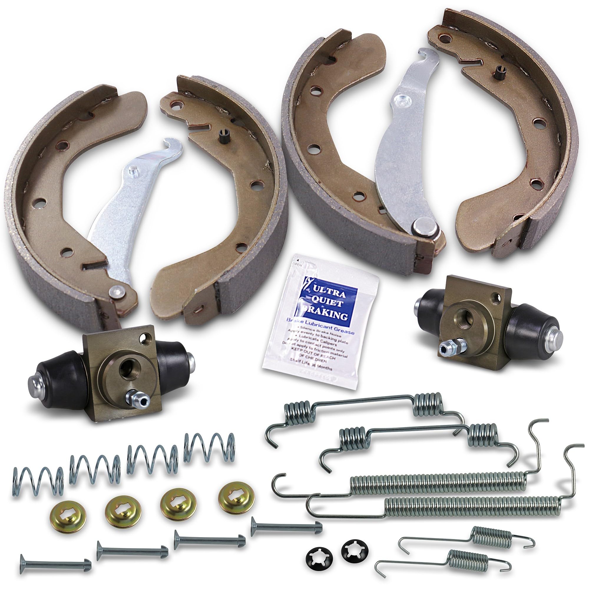 Set di ganasce Ø200 con accessori + 2x cilindri freno Ø19,05 posteriori