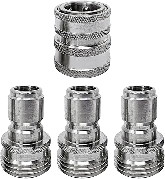 MTM Hydro Pressure Washer Garden Hose Adapter Set, 4 Piece, 1x3