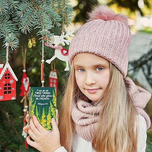 Miniatura 32 de Geyee 24 mini blocs de notas cristianos y bolígrafos a granel, premios religiosos, regalos bíblicos, divertidos diarios pequeños, bolígrafo