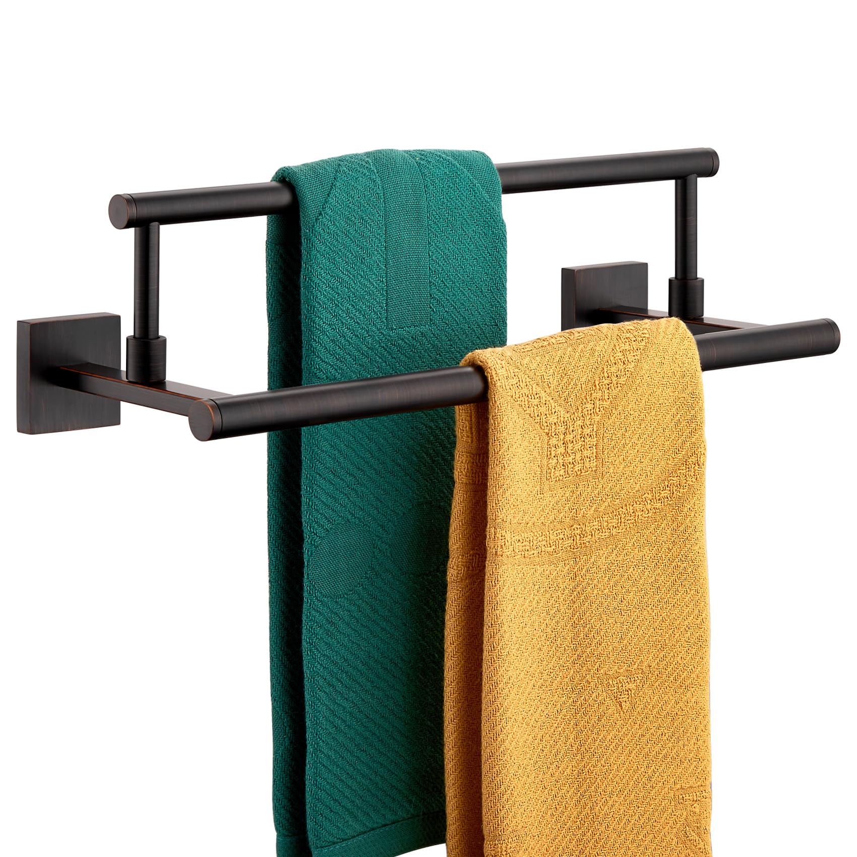 KOKOSIRI Hand Towel Bar 16-Inch Towel Holder Bathroom Rack for Bath Cabinet Towel Rails Oil Rubbed Bronze Stainless Steel B5009ORB-L16