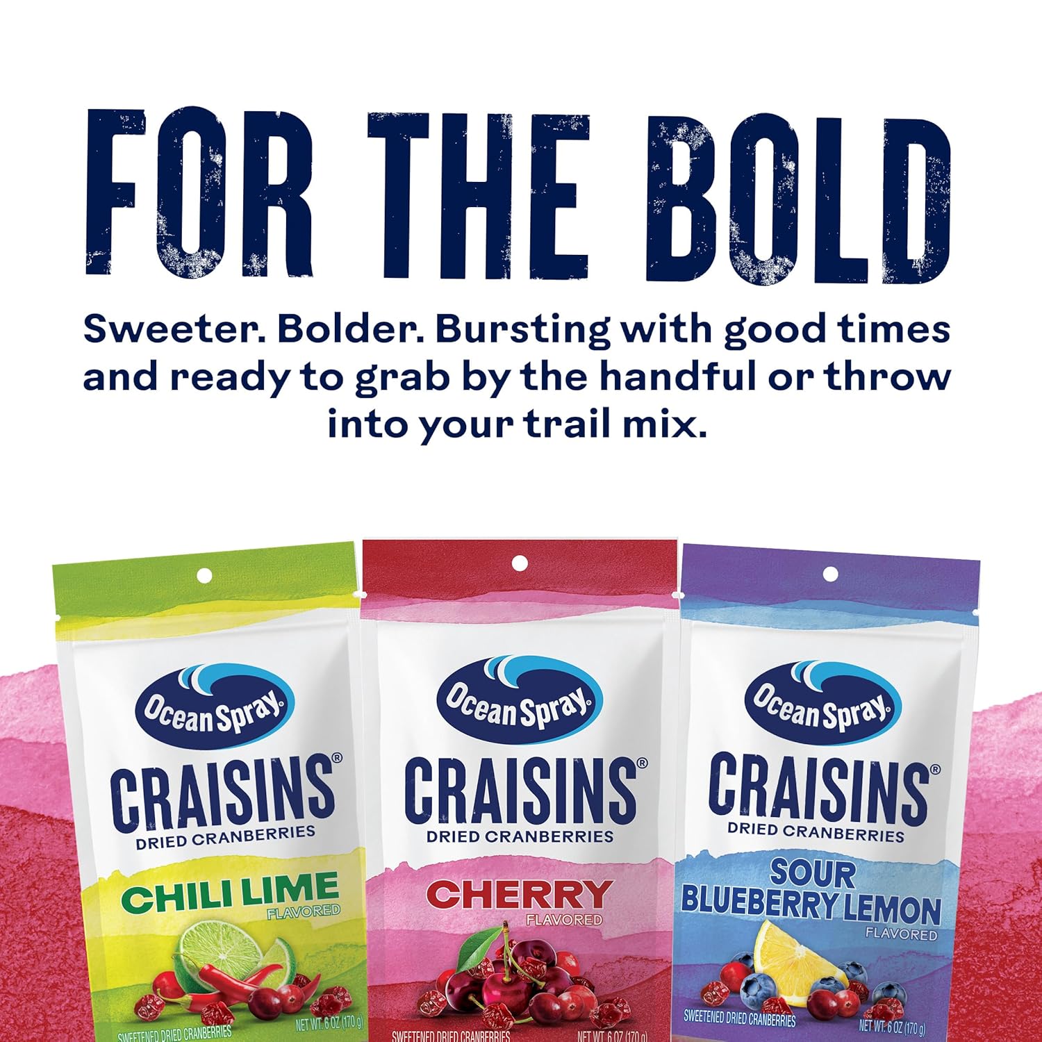 Ocean Spray Craisins, Sweetened Dried Cranberries, Cherry Flavored, 6-Ounce Pouch (Pack of 12)