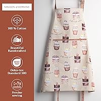Vista 546 de Maison d' Hermine Delantal 100% de algodón para mujeres con bolsillo de cocina delantal de chef para hombres, decoración de Pascua