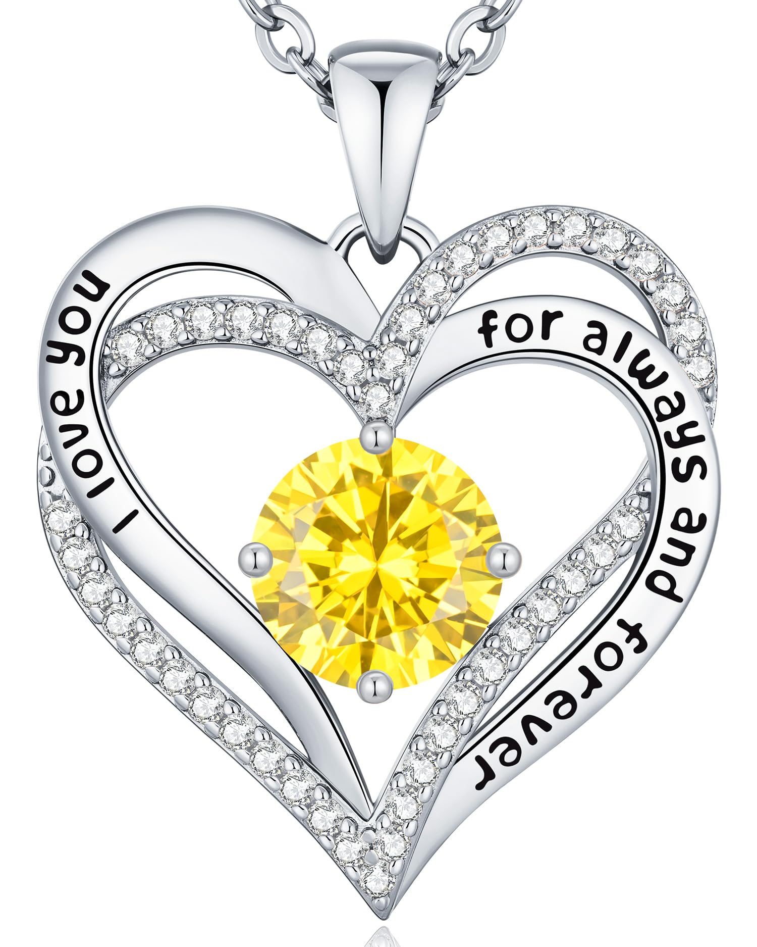 CDE Kette Damen Herz Anhänger Halskette für Frauen Schmuck Geburtstags Geschenk für Sie Freundin Weihnachten Valentinstag Muttertags Geschenk Hochzeit Jubiläum