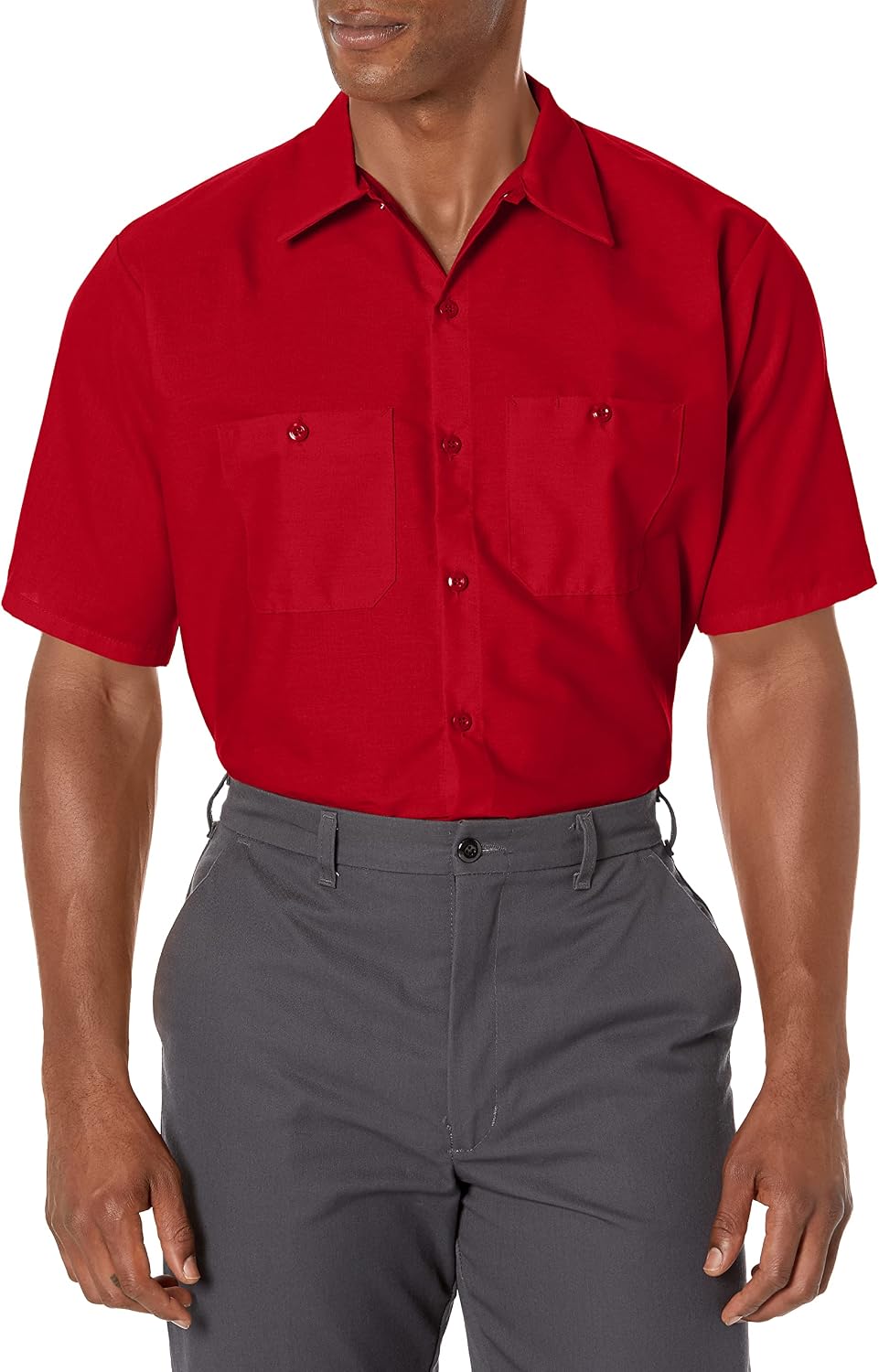 Red Kap Men's Industrial Work Shirt, Regular Fit, Short Sleeve
