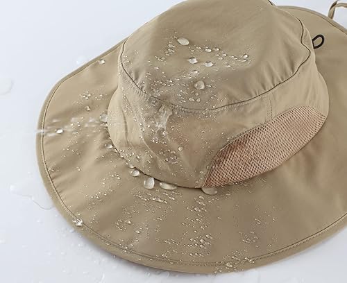 Miniatura 35 de Home Prefer UPF50+ - Sombrero de sol para hombre, sombrero de pesca de ala ancha para hombres y mujeres, sombrero de playa con protección UV, Gris
