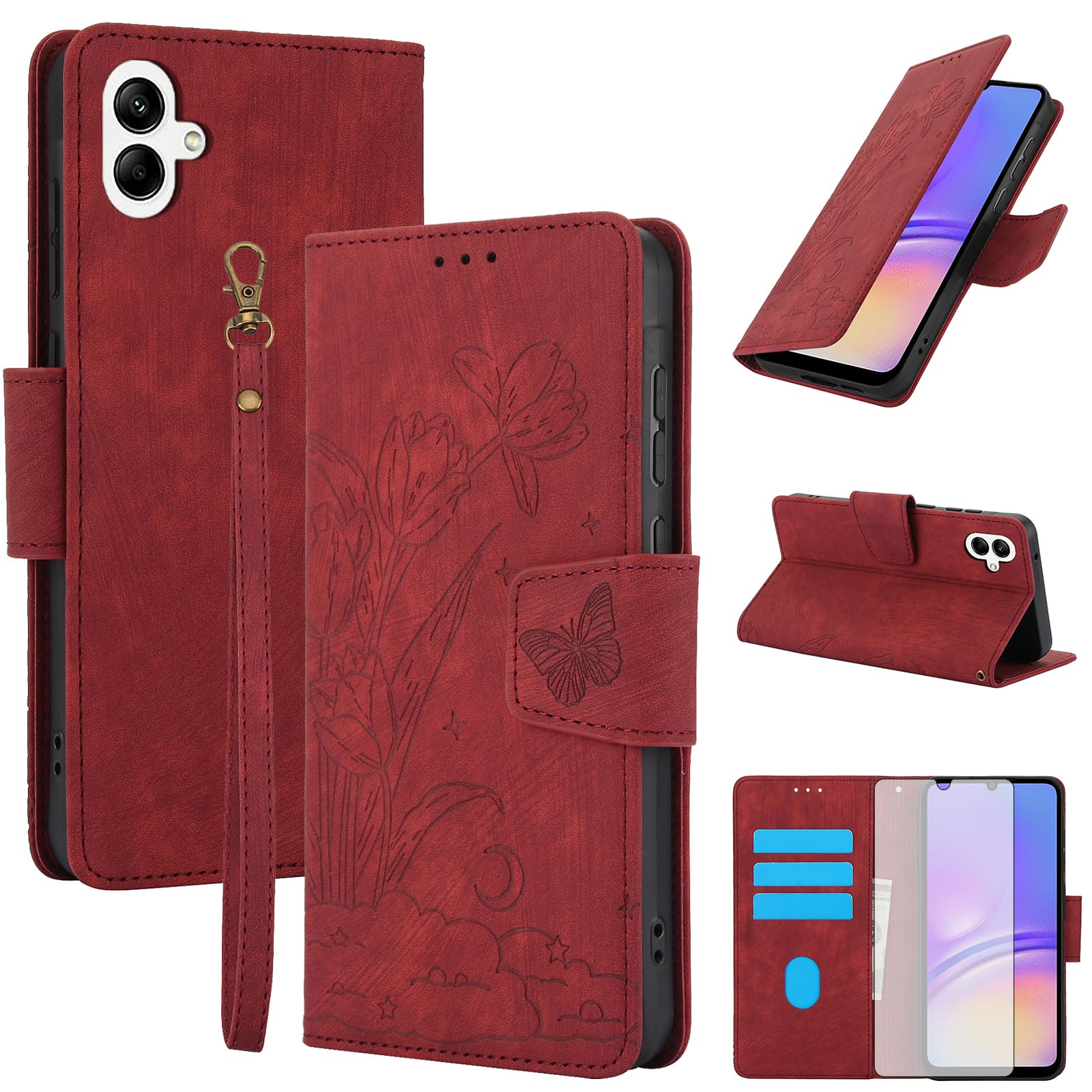 Asuwish Coque pour A06 SY002QB accessoire protection rigide rouge - 8
