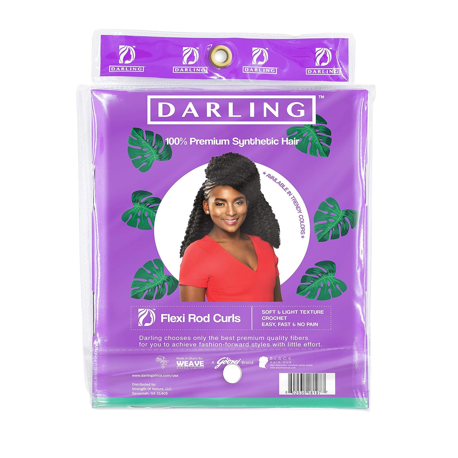 Darling Flexi Rod Curls 6X Crochet Hair Extensions, (3 packs of 2x per pack), Natural & Soft Texture, Fluffy Wand Curl, 14 Inch, #1/27