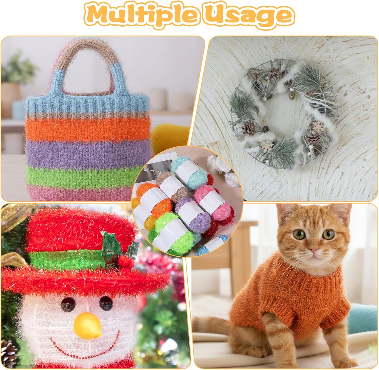 15 Skeins Scrubby Yarns for Dishcloths, Polyester Craft Yarn Assortment for Crocheting & Knitting, 1500 Yards Total, Multi-Color Dishwashing Scrubber Yarn for DIY Projects