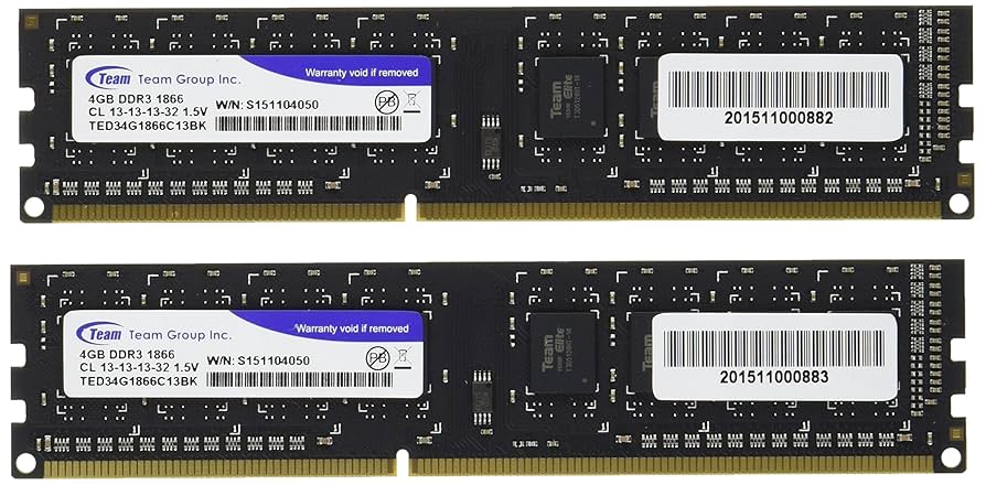 Amazon | Teamメモリー Lo-DIMM 240pin DDR3 1866MHz 4GBx2枚組