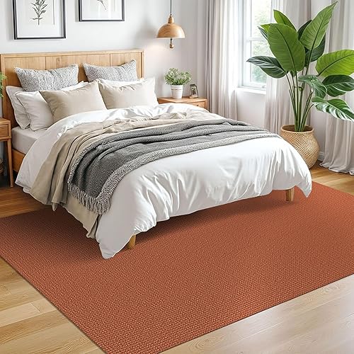 Vista 280 de EARTHALL - Tapete tejido lavable con parte trasera de goma, tapete trenzado de algodón antideslizante para interiores para entrada, pasillo, cocina