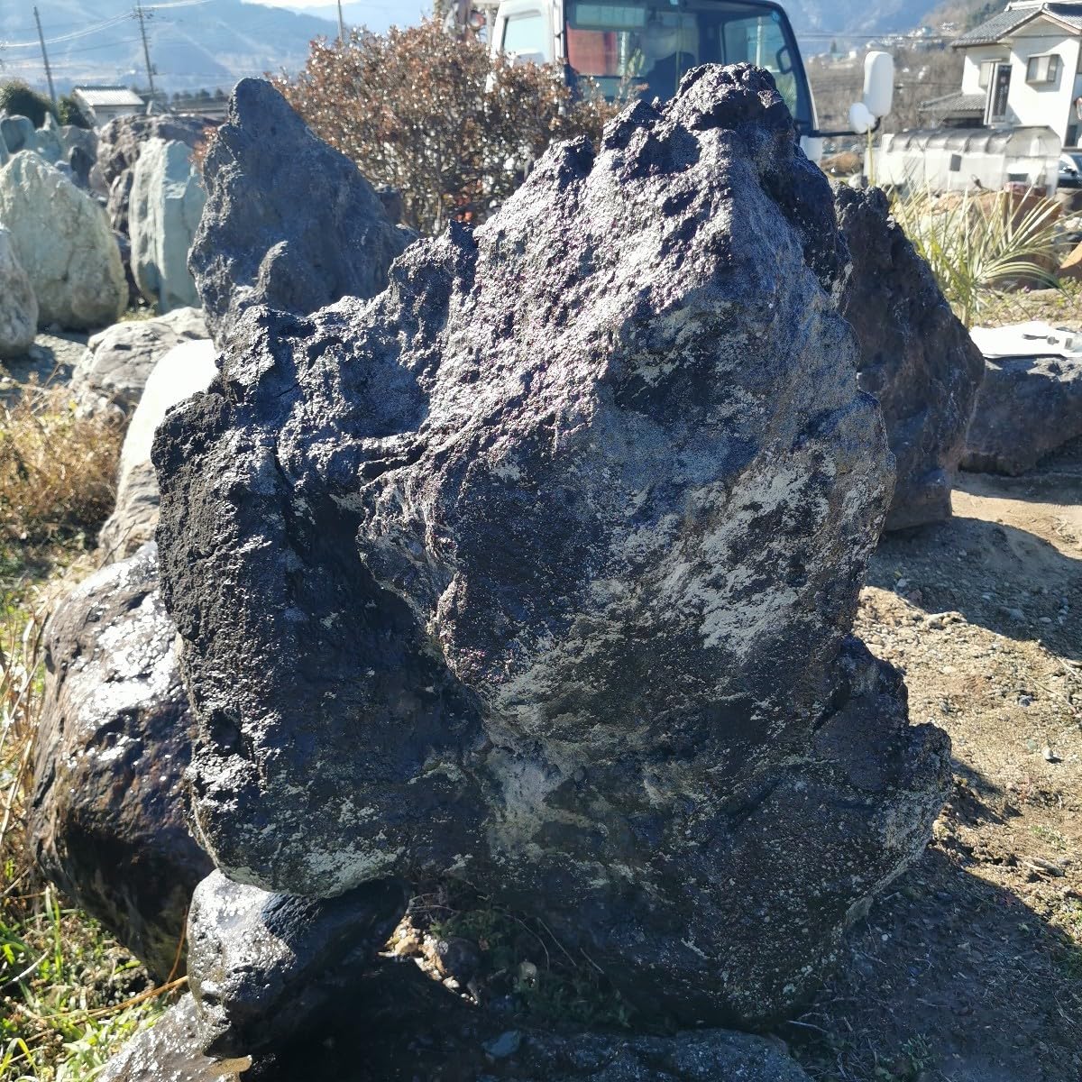 浅間　溶岩石　166キロ　庭石　石　鑑賞石　庭　坪庭　ガーデニング　置物 Amazon.co.jp: 浅間溶岩石166キロ庭石鑑賞石石盆石水石灯籠庭坪