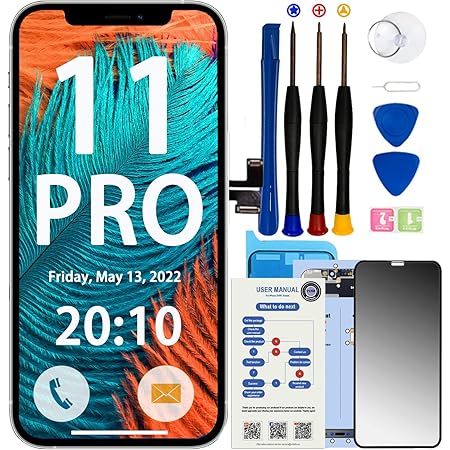 Brinonac IPhone 11 Pro Screen Replacement Kit - 5.8" LCD Display With 3D Touch, Frame, Tools, Adhesive & Tempered Glass