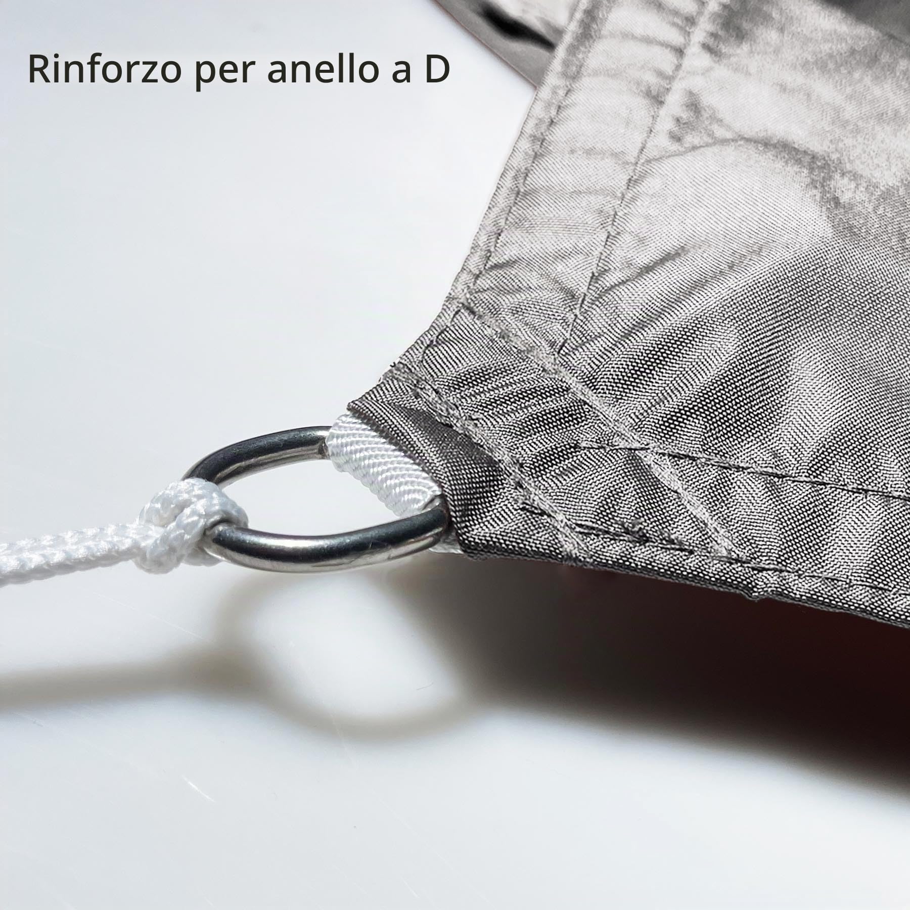 Vela ombreggiante con Occhielli 200x300cm Telo Oxford impermeabile 160g/㎡） Tenda a Vela Rettangolare tenda da sole verticale per esterno -Verde Scuro.