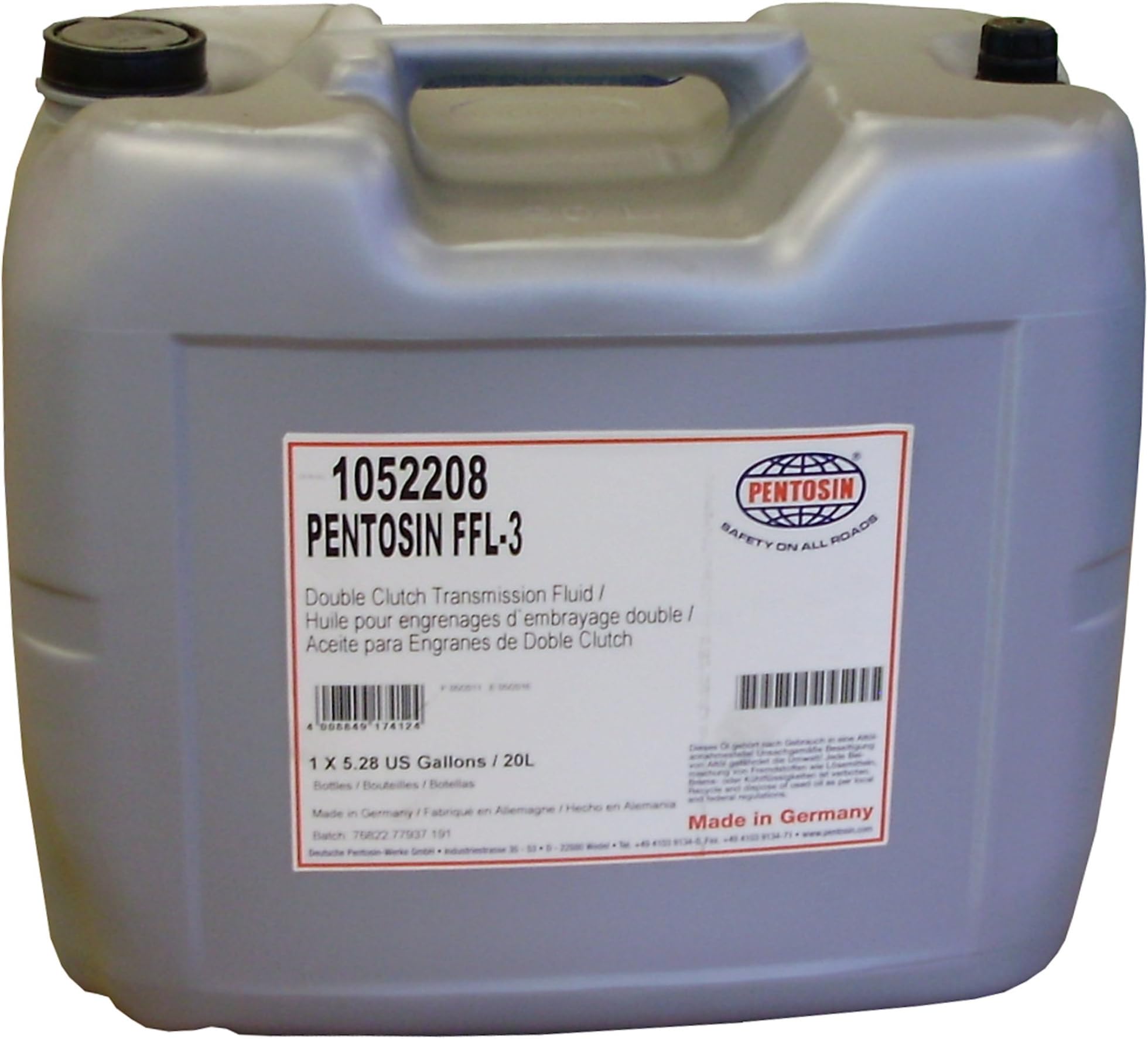 Pentosin 1052208 FFL-3 Synthetic Double Clutch (PDK) Transmission Fluid, 20 Liter