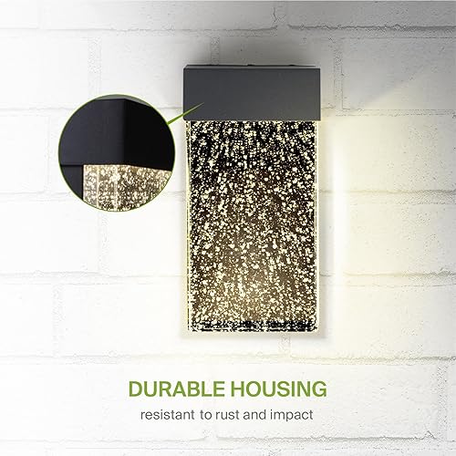 Miniatura 6 de ASD Lámpara LED de montaje en pared  Aplique de iluminación de vidrio de burbujas de cristal  18 pulgadas, 11.5 W (50 W), 120 V, 500 lúmenes, 3000