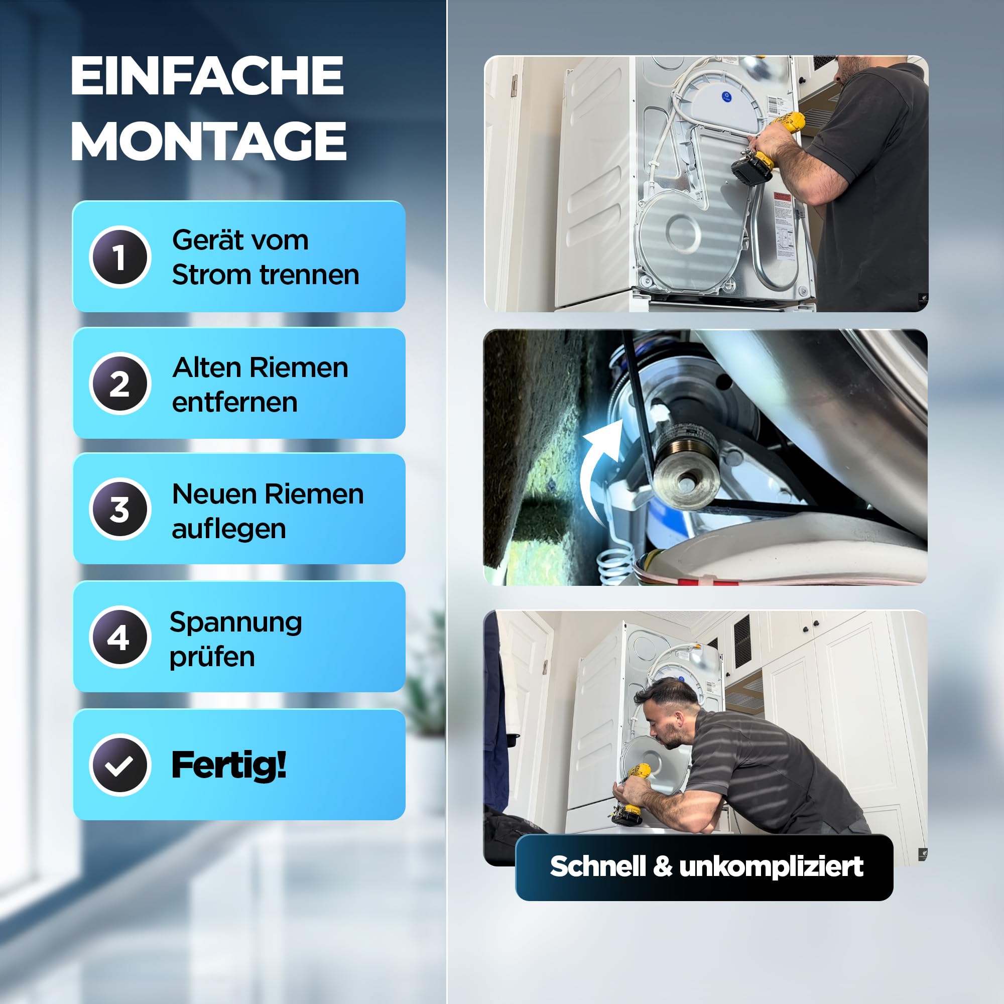 Keilrippenriemen für Trockner OPTIBELT 1880 PJ5 mit Originalcode 5689130 05689130 11114230 07097440 für Miele | MADE IN GERMANY | 3 Jahre Garantie